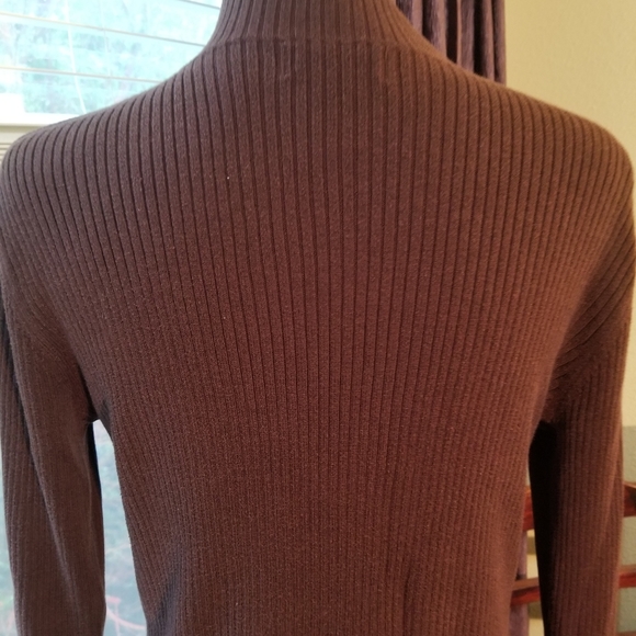Worthington chocolate mock turtleneck - Picture 2 of 6